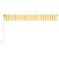 vidaXL Toldo retráctil manual amarillo y blanco 500x300 cm vidaXL Toldo retráctil manual amarillo y blanco 500x300 cm