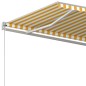 vidaXL Toldo retráctil manual amarillo y blanco 500x300 cm vidaXL Toldo retráctil manual amarillo y blanco 500x300 cm