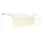vidaXL Toldo retráctil manual con persiana crema 4,5x3 m vidaXL Toldo retráctil manual con persiana crema 4,5x3 m