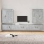 vidaXL Set de muebles de TV 7 pzas madera contrachapada gris hormigón vidaXL Set de muebles de TV 7 pzas madera contrachapada gris hormigón