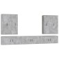 vidaXL Set de muebles de TV 7 pzas madera contrachapada gris hormigón vidaXL Set de muebles de TV 7 pzas madera contrachapada gris hormigón
