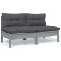 vidaXL Muebles de jardín 13 pzas con cojines antracita madera de pino vidaXL Muebles de jardín 13 pzas con cojines antracita madera de pino