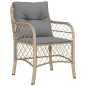 vidaXL Set comedor de jardín 5 pzas con cojines ratán sintético beige vidaXL Set comedor de jardín 5 pzas con cojines ratán sintético beige