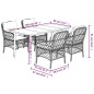 vidaXL Set comedor de jardín 5 pzas con cojines ratán sintético beige vidaXL Set comedor de jardín 5 pzas con cojines ratán sintético beige