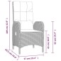vidaXL Set comedor jardín 9 pzas y cojines ratán sintético gris vidaXL Set comedor jardín 9 pzas y cojines ratán sintético gris