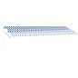 vidaXL Toldo de pie retráctil manual azul y blanco 600x300 cm vidaXL Toldo de pie retráctil manual azul y blanco 600x300 cm
