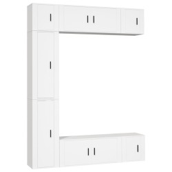 vidaXL Set de muebles para TV 7 piezas madera contrachapada blanco