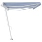 vidaXL Toldo de pie retráctil manual azul y blanco 600x300 cm vidaXL Toldo de pie retráctil manual azul y blanco 600x300 cm