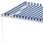 vidaXL Toldo de pie retráctil manual azul y blanco 600x300 cm vidaXL Toldo de pie retráctil manual azul y blanco 600x300 cm