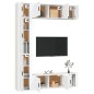vidaXL Set de muebles para TV 7 piezas madera contrachapada blanco
