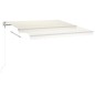 vidaXL Toldo retráctil manual con luz LED crema 4x3 m vidaXL Toldo retráctil manual con luz LED crema 4x3 m