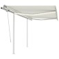 vidaXL Toldo manual retráctil con luz LED crema 3x2,5 m vidaXL Toldo manual retráctil con luz LED crema 3x2,5 m