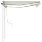 vidaXL Toldo manual retráctil con luz LED crema 3x2,5 m vidaXL Toldo manual retráctil con luz LED crema 3x2,5 m