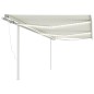 vidaXL Toldo automático con LED sensor de viento crema 6x3 m vidaXL Toldo automático con LED sensor de viento crema 6x3 m