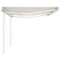 vidaXL Toldo automático con LED sensor de viento crema 6x3 m vidaXL Toldo automático con LED sensor de viento crema 6x3 m