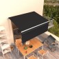 vidaXL Toldo retráctil manual con persiana gris antracita 3x2,5 m vidaXL Toldo retráctil manual con persiana gris antracita 3x2,5 m