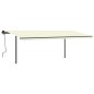 vidaXL Toldo retráctil automático con postes crema 6x3 m vidaXL Toldo retráctil automático con postes crema 6x3 m