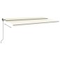 vidaXL Toldo retráctil automático con postes crema 6x3 m vidaXL Toldo retráctil automático con postes crema 6x3 m