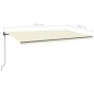 vidaXL Toldo retráctil automático con postes crema 6x3 m vidaXL Toldo retráctil automático con postes crema 6x3 m