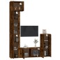 vidaXL Set de muebles de TV 5 pzas madera contrachapada roble ahumado vidaXL Set de muebles de TV 5 pzas madera contrachapada roble ahumado