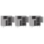 vidaXL Aparadores 3 uds madera contrachapada gris Sonoma vidaXL Aparadores 3 uds madera contrachapada gris Sonoma