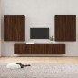 vidaXL Set de muebles para TV 6 pzas madera contrachapada roble marrón