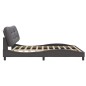 vidaXL Estructura cama con luces LED cuero sintético gris 200x200 cm vidaXL Estructura cama con luces LED cuero sintético gris 200x200 cm
