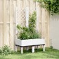 vidaXL Jardinera con enrejado PP blanco 80x40x142 cm vidaXL Jardinera con enrejado PP blanco 80x40x142 cm