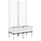 vidaXL Jardinera con enrejado PP blanco 80x40x142 cm vidaXL Jardinera con enrejado PP blanco 80x40x142 cm
