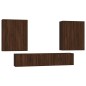 vidaXL Set de muebles para TV 6 pzas madera contrachapada roble marrón