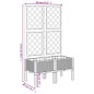 vidaXL Jardinera con enrejado PP blanco 80x40x142 cm vidaXL Jardinera con enrejado PP blanco 80x40x142 cm