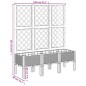 vidaXL Jardinera con enrejado PP gris 120x40x142 cm