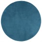 vidaXL Alfombra de pelo corto OVIEDO turquesa Ø 100 cm