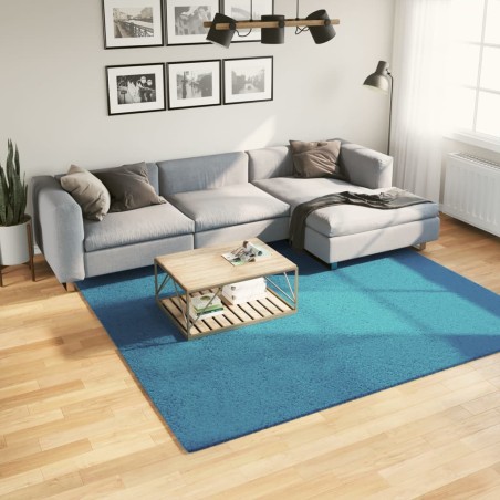 vidaXL Alfombra de pelo corto OVIEDO turquesa 240x240 cm