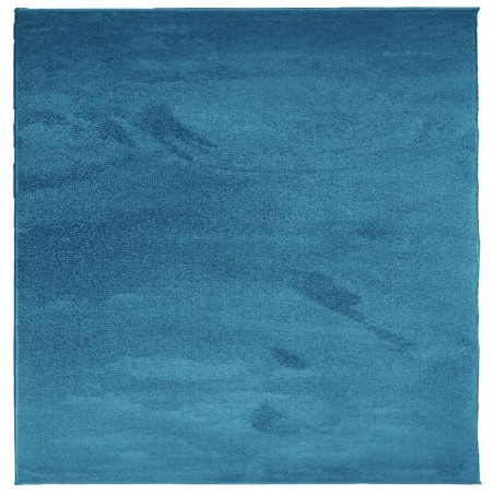 vidaXL Alfombra de pelo corto OVIEDO turquesa 240x240 cm