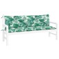 vidaXL Cojines banco jardín 2 uds tela estampado de hojas 180x50x7 cm vidaXL Cojines banco jardín 2 uds tela estampado de hojas 180x50x7 cm