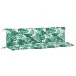 vidaXL Cojines banco jardín 2 uds tela estampado de hojas 180x50x7 cm vidaXL Cojines banco jardín 2 uds tela estampado de hojas 180x50x7 cm