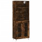 vidaXL Aparador alto madera contrachapada roble ahumado 69,5x34x180 cm vidaXL Aparador alto madera contrachapada roble ahumado 69,5x34x180 cm