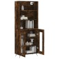 vidaXL Aparador alto madera contrachapada roble ahumado 69,5x34x180 cm vidaXL Aparador alto madera contrachapada roble ahumado 69,5x34x180 cm