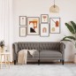 vidaXL Sofá Chesterfield de 2 plazas tela gris taupe vidaXL Sofá Chesterfield de 2 plazas tela gris taupe