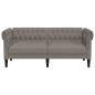 vidaXL Sofá Chesterfield de 2 plazas tela gris taupe vidaXL Sofá Chesterfield de 2 plazas tela gris taupe