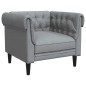 vidaXL Sillón Chesterfield de tela gris claro vidaXL Sillón Chesterfield de tela gris claro