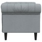 vidaXL Sillón Chesterfield de tela gris claro vidaXL Sillón Chesterfield de tela gris claro