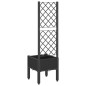 vidaXL Jardinera con enrejado PP negro 40x40x142 cm vidaXL Jardinera con enrejado PP negro 40x40x142 cm