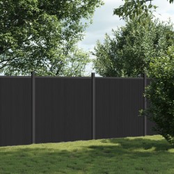 vidaXL Panel de valla WPC gris 353x186 cm