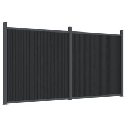 vidaXL Panel de valla WPC gris 353x186 cm