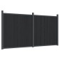 vidaXL Panel de valla WPC gris 353x186 cm vidaXL Panel de valla WPC gris 353x186 cm