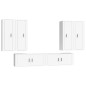 vidaXL Set de muebles para TV 6 piezas madera contrachapada blanco vidaXL Set de muebles para TV 6 piezas madera contrachapada blanco