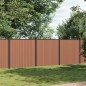 vidaXL Panel de valla WPC marrón 526x186 cm vidaXL Panel de valla WPC marrón 526x186 cm