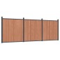 vidaXL Panel de valla WPC marrón 526x186 cm vidaXL Panel de valla WPC marrón 526x186 cm